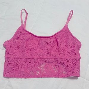 rare pink lace cami urban outfitters🎀